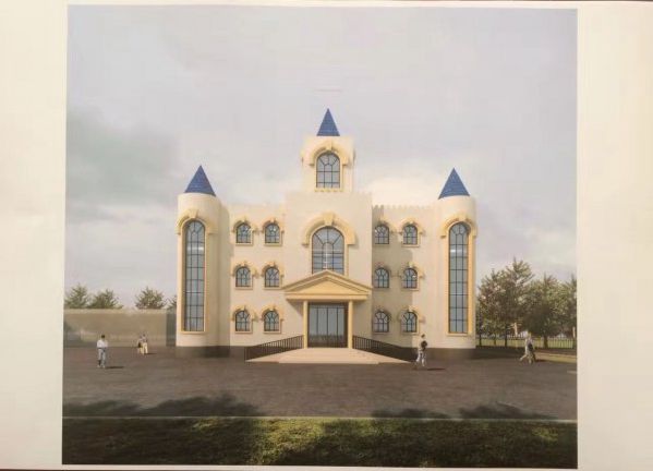 The design sketch of the new church 