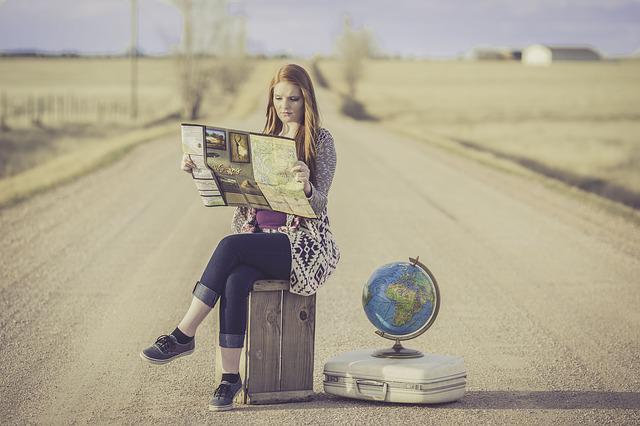 girl on road