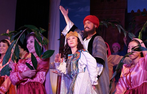 The stage photo of the biblical drama "Esther"