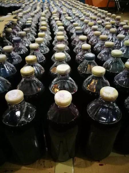 Beijing Chongwenmen Church made grape juice on Tuesday.