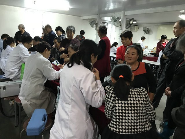 On October 15, 2017, a nine-person medical group provided a fee clinic in Qingshuipu Church. 