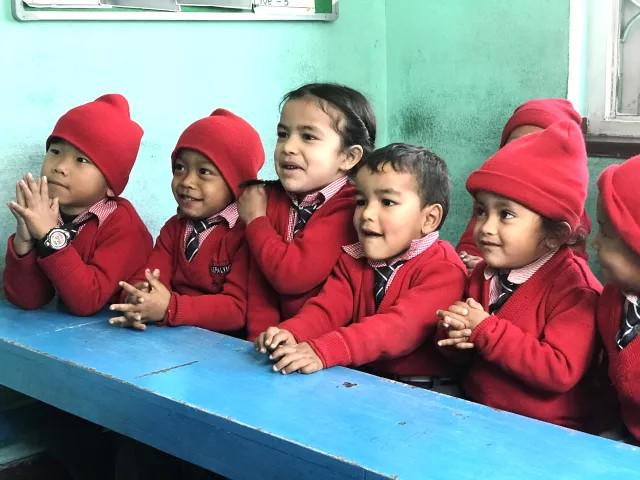 The students in Nepal 