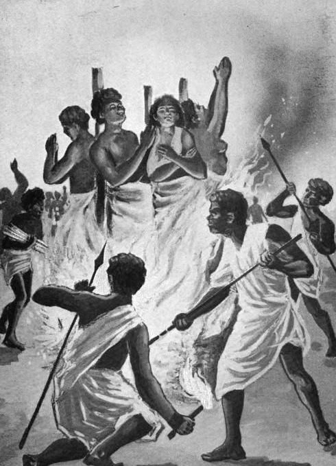 Christian martyrs burned at the stake by Ranavalona I in Madagascar