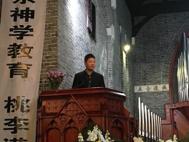 Rev. Lin Peiquan, gave thanks to the coming of the participants as Mo's family representative.