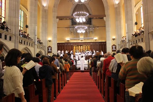The 2018 Easter service held in Shanghai Moore Memorial Church on April 1, 2018