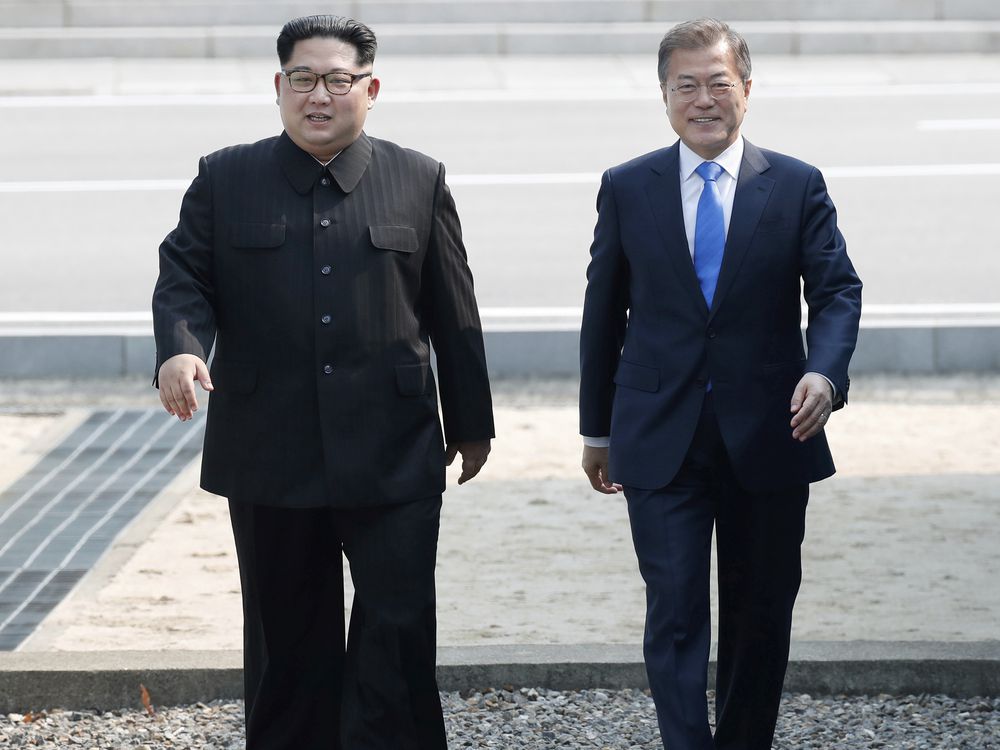 North Korean Leader Kim Jong-Un and South Korean President Moon Jae-in