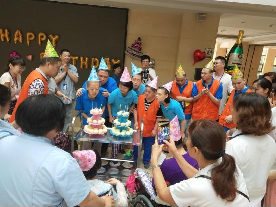 In Sept 2018, Wuxi International Church held a birthday parties for the residents of a local center for the severely handicapped. 