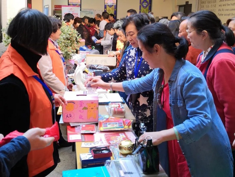 The bazaar held in Shanghai Huizhong Church on Oct. 28, 2018 