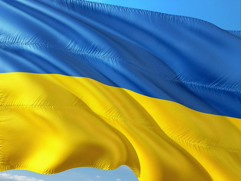 The national flag of Ukraine