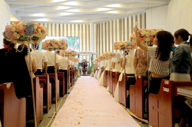 A Christian wedding. 