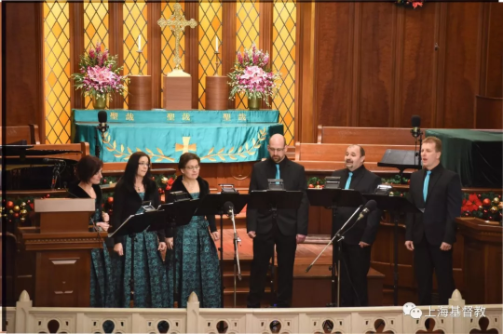 The MusiColore Singing Ensemble performed in Shanghai Moore Memorial Church on Jan. 22, 2019. 