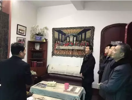Local officials of Nanjing investigated Nanjing Mochou Lu Church on Feb. 22, 2019. 