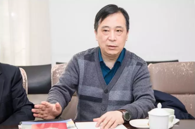 Chairman Xu Xiaohong spoke at the Amity Foundation's headquarter in Nanjing, Jiangsu. 