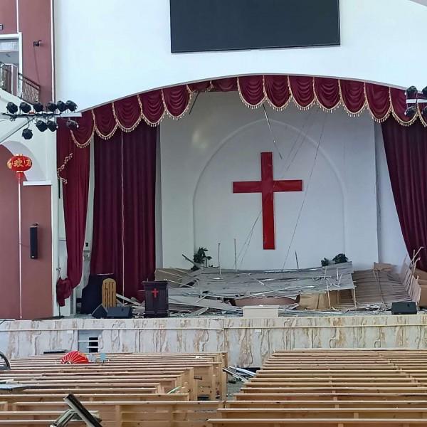 A Yancheng church destroyed in the "March 21" blast