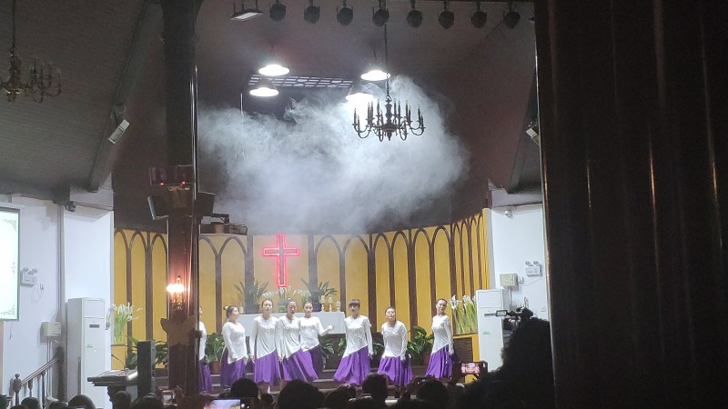 Biblical plays were performed in Beijing Chongwenmen Church on Easter, April 21, 2019. 