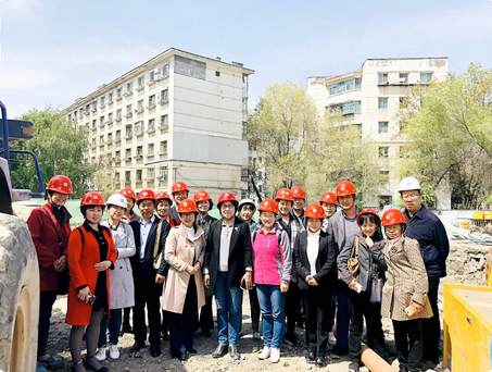 Some pastors, elders, and deacons visited the construction site of Ergong Church on April 30, 2019. 
