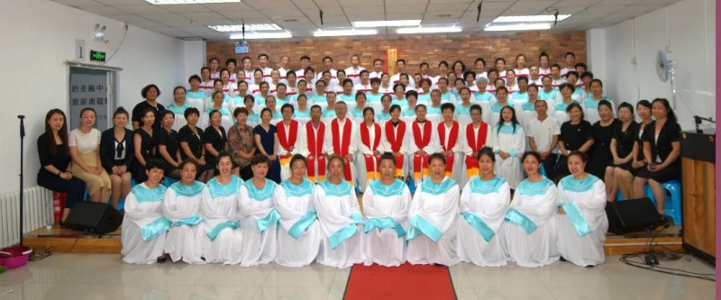 Group photo of some choir members who joined in the vocal music training initiated by Harbin Daowai Church