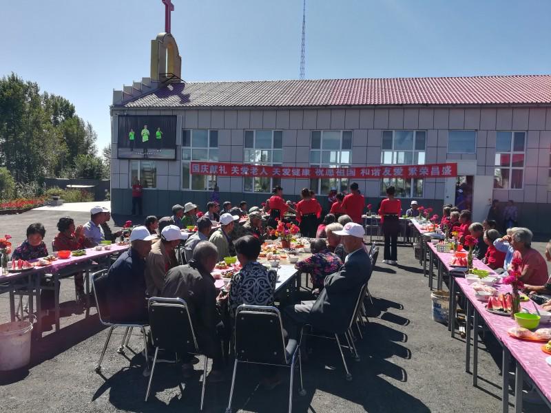 On Sept. 9, 2019 "Left-behind" seniors over 70 years of age watched Gospel aerobics performed by members of Youhao Church of Dunhua, Jilin province.