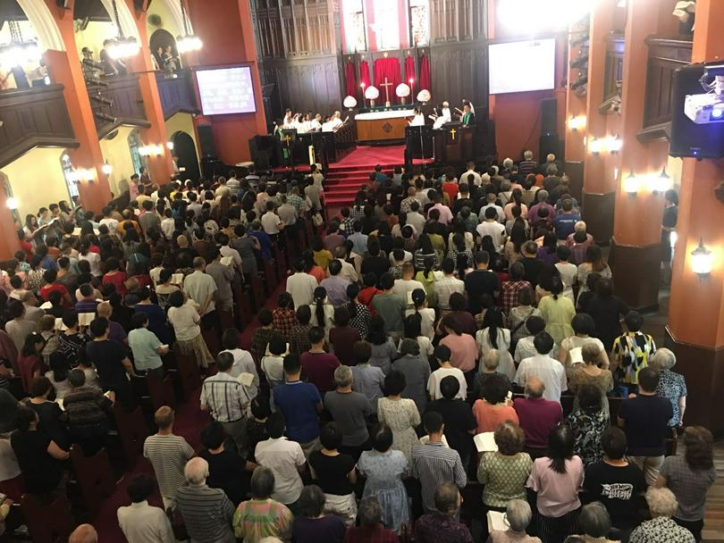 Shanghai Community Church held the second Chinese Sunday service on July 14, 2019.