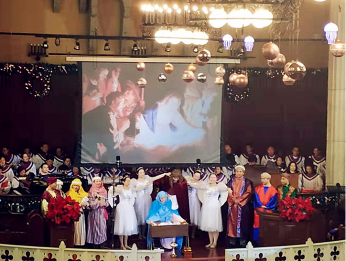 The biblical play "the Birth of Jesus" was also performed on Dec. 22, 2019.