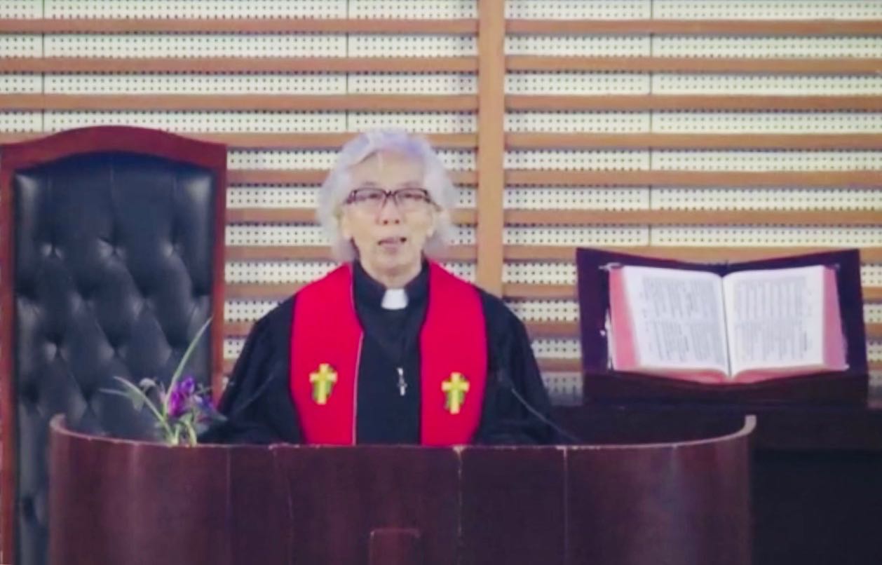 Pastor Zhang Yanqin gave an online sermon in Beijing Fengtai Church on Jan. 26, 2020.