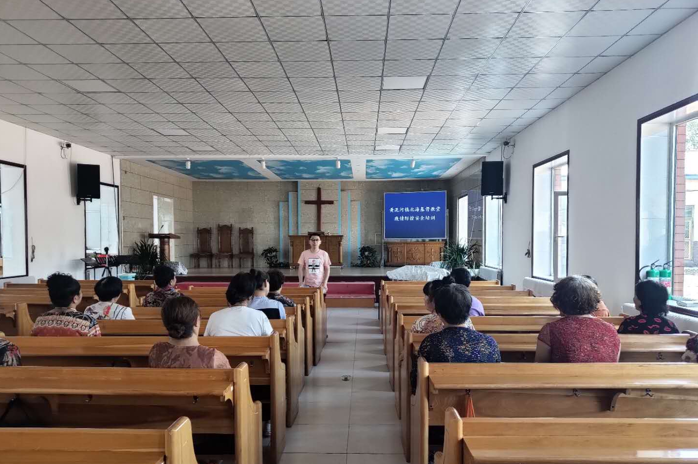 Beihai Church in Huangnihe Town, Dunhua, Jilin resumed a Sunday service on July 26 after months of lockdown due to COVID-19.