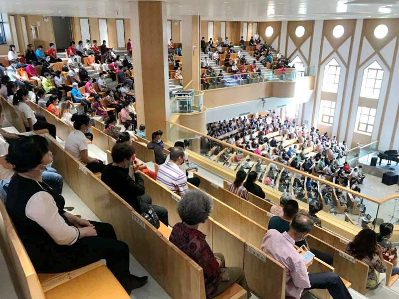 On August 30,2020, the Chuncheng Church - Dongshan Church in China's northeastern Jilin Province were full of attendees. They all kept socially distant due to the coronavirus pandemic.