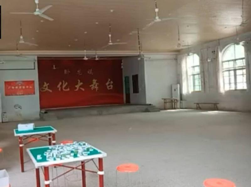 The main hall inside Shangqiu Village Church used for entertainment 