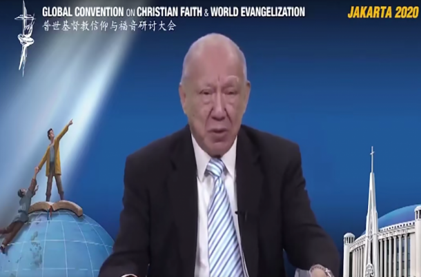 Stephen Tong gave a lecture entitled "Universe and Its Focal Point" at the opening session of the Global Convention on Christian Faith&World Evangelization on October 1, 2020.