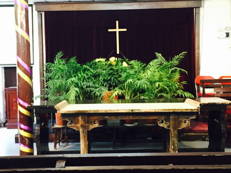 The picture of the altar of the Beijing Tongzhou Church