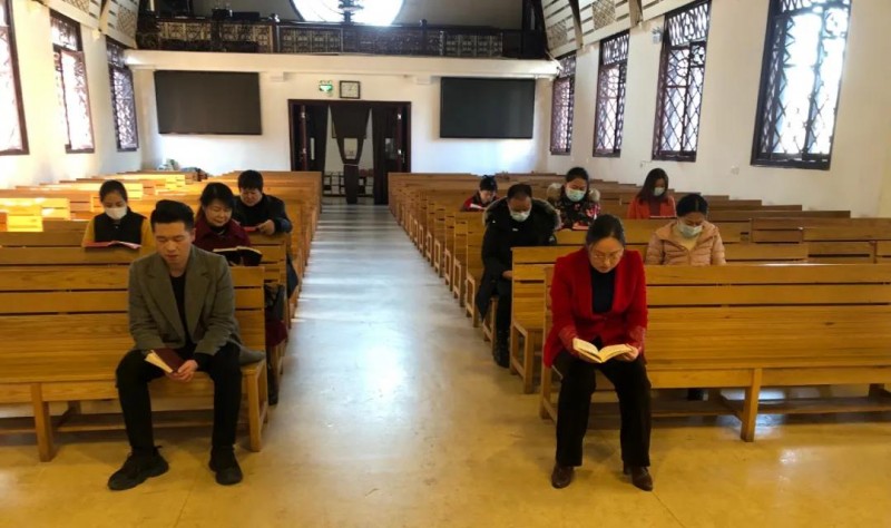 Chengbei Church in Changsha,Hubei  province  held a Chinese Lunar New Year's prayer meeting for the pastoral staff on February 19, 2021.