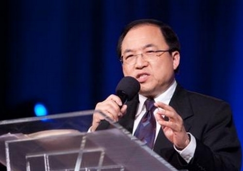 File photo of Pastor Liu Tong, senior pastor of River of Life Christian Church in Silicon Valley, the United States