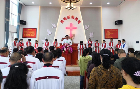 Anxi Church in Pingnan County, Ningde City, Fujian Province held a thanksgiving service for reconstruction on May, 5, 2021.