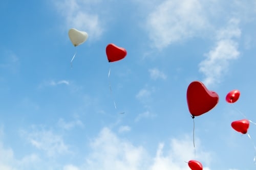 Heart shaped balloons 