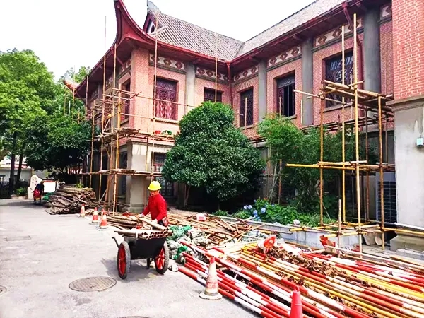 Chengbei Church, Changsha, Hunan, is under repair.