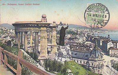 Postcard showing the Statue of St. Gellert over the Danube, from which he was cast