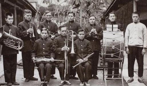 The brass band of Lingguang Blind Boys School in Fuzhou, Fujian