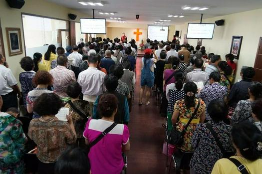 Congregation attended the Sunday service held in Jida Church, Panlong District, Kunming City.