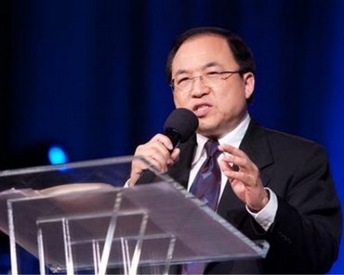 File photo of Rev. Liu Tong, senior pastor of River of Life Christian Church in Silicon Valley, the United States