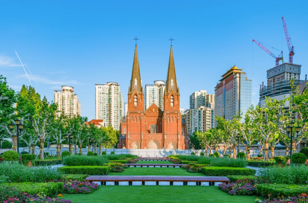 A rendering of the new square of Shanghai St. Ignatius Cathedral