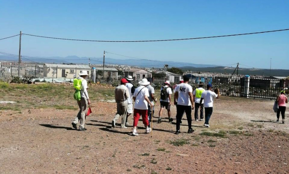 Group participating in Nehemiah Prayer Route which traverses Nelson Mandela Bay