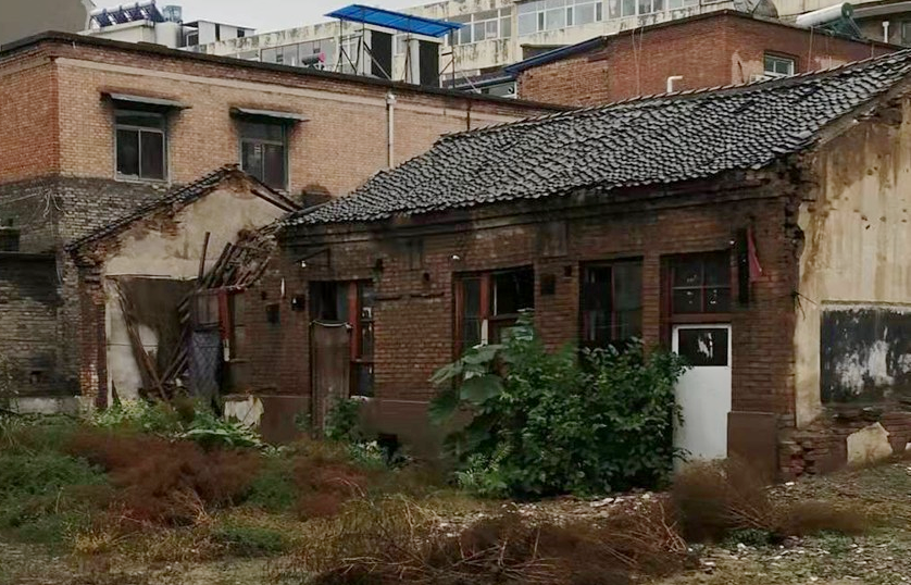 Dilapidated houses belonging to Jiexiu Church in Shanxi Province suffered damage in the recent rainfall in early October 2021. 