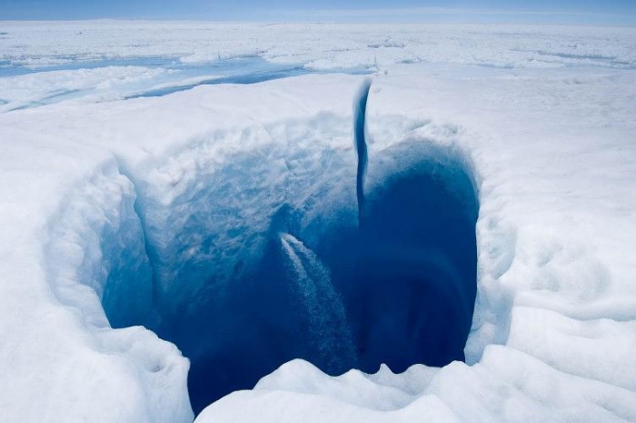 Greenland ice sheet is melting.