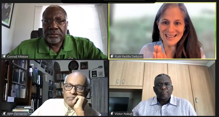 Four panelists were invited to discuss the challenges of living a Christian life in the second webinar of "The Good News in a World of Fake News" hely by the Lausanne Movement on October 22, 2021.
