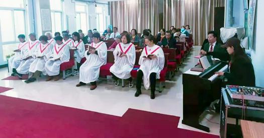 A Thanksgiving worship meeting was launched in a church of Jincheng economic development zone, Shanxi, on November 20, 2021.