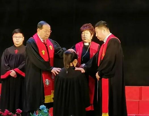 The pastorate ordained a female church worker as a pastor in Datong, Shanxi Province, on December 19, 2021.