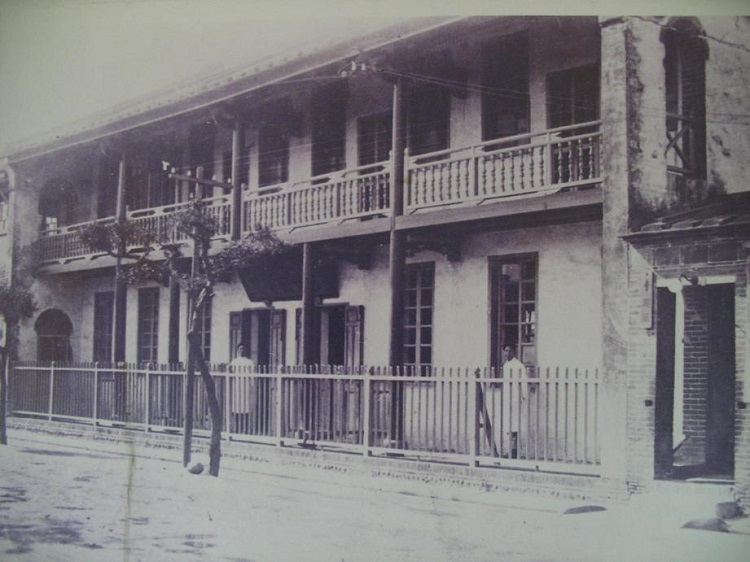 A historical photo of Changhua Christian Hospital in Taiwan