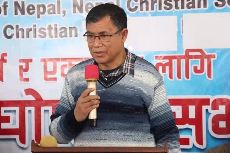 File Photo of Om Prakash Subba, Chairman of Nepal Christian Society (NCS)