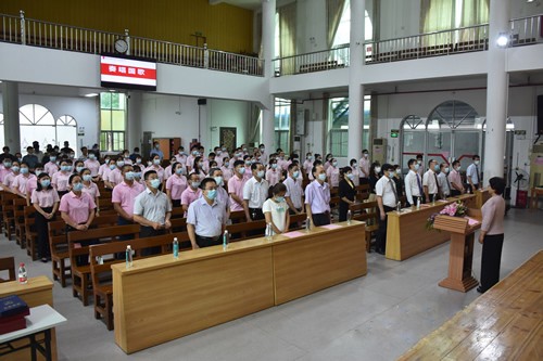 A closing ceremony of Jieyang Theological Training Center was held in Dongshan Church, Jieyang, Guangdong Province, on June 3, 2022.
