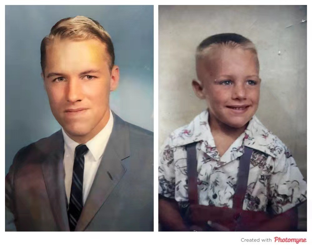 John Carl Schmidt in his youth and in his childhood, respectively